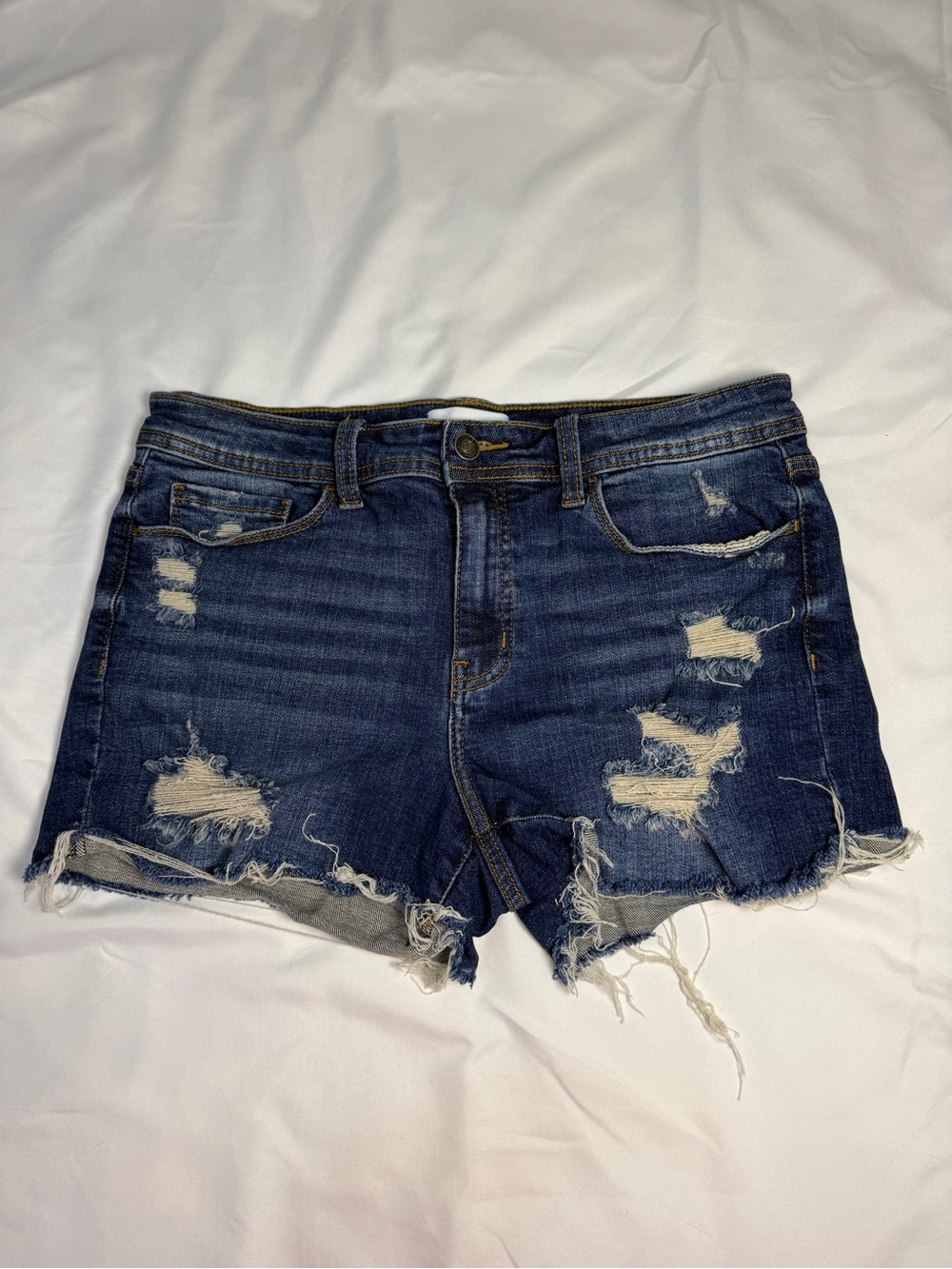 Studio Blue Distressed Dark Blue Denim Women’s Shorts